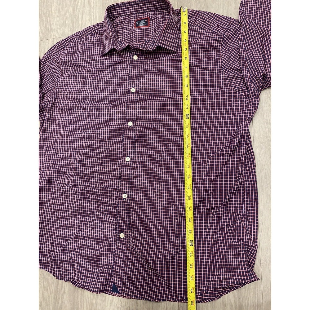 NWT UNTUCKit Mens Red Plaid Long Sleeve Performance Button Up Shirt Size XXL 2XL - Picture 6 of 8